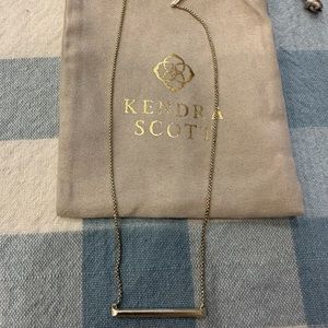 Kendra Scott gold bar necklace